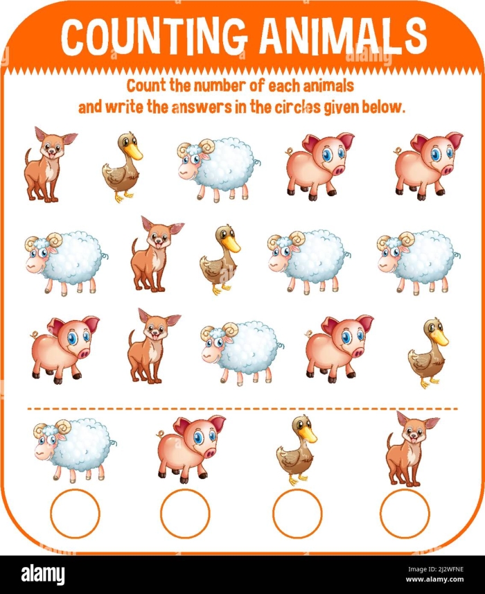 Double digit counting activity with fun bug illustrations for young learners Kindergarten worksheet featuring colorful creepy crawly creatures for counting practice