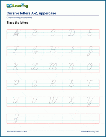 Cursive handwriting worksheet featuring capital and lowercase "A" for third graders with an alligator theme