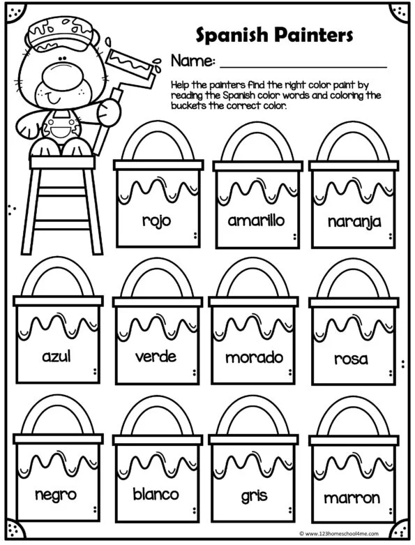 De Colores Coloring Page worksheet for learning Spanish colors and culture Coloring page featuring the vibrant "De Colores" theme for second graders