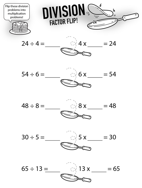 Worksheet featuring Division: Factor Fun for third graders with engaging exercises
