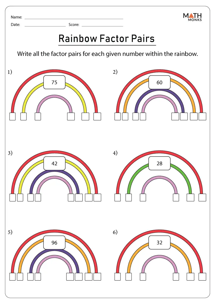 Division Factor Fun worksheet for third graders focusing on multiplication strategies. Engaging geometry exercise to help students understand division concepts.