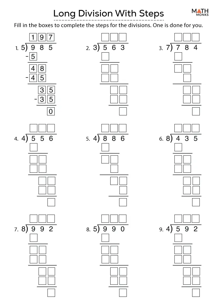 Subtraction worksheet for Third Grade Worksheet featuring a word-matching exercise focused on key division terms for third graders. Division: Make a Match worksheet for reviewing division vocabulary like dividend and quotient.