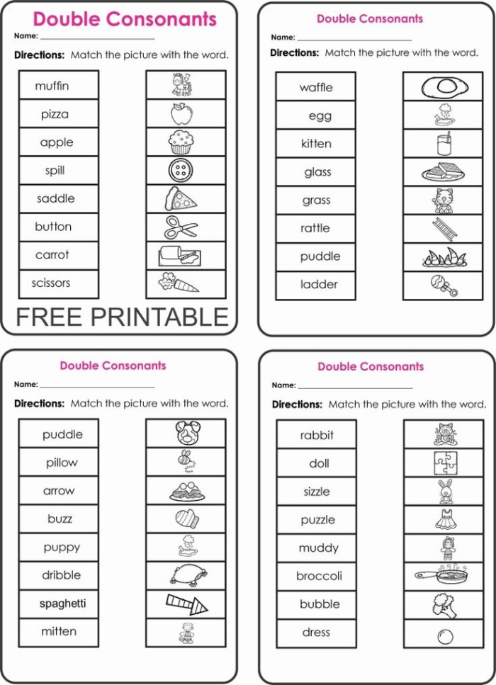 Second grade students practicing the double consonant rule by adding -ed to verbs like hop and stop to form past tense words on a writing worksheet