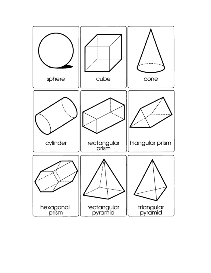 Fourth Grade addition worksheet featuring geometric solid shapes for early math learning