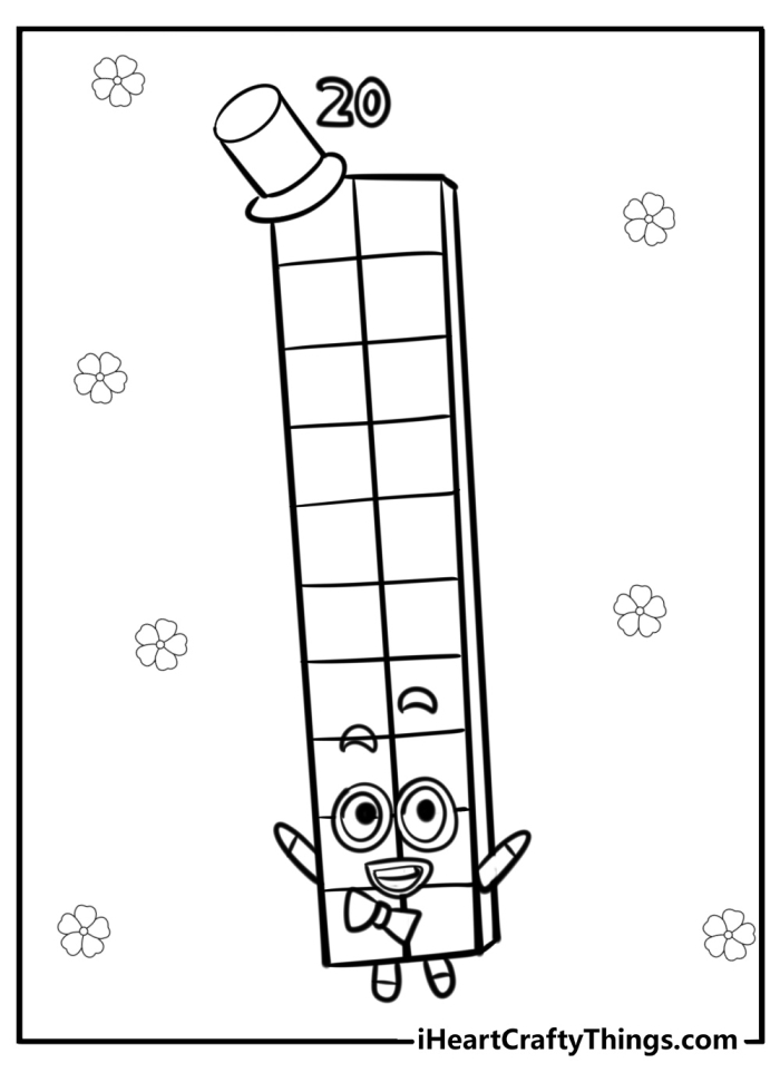Kindergarten worksheet featuring teacups to color and count up to 20 for early math skills