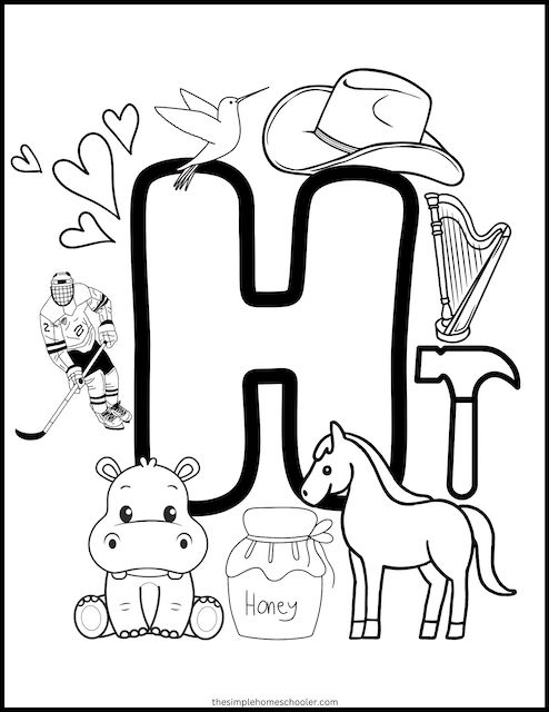 Worksheet 21 focused on letter H to boost pre-K reading readiness and subtraction practice Preschool subtraction worksheet featuring the letter H for early reading skills