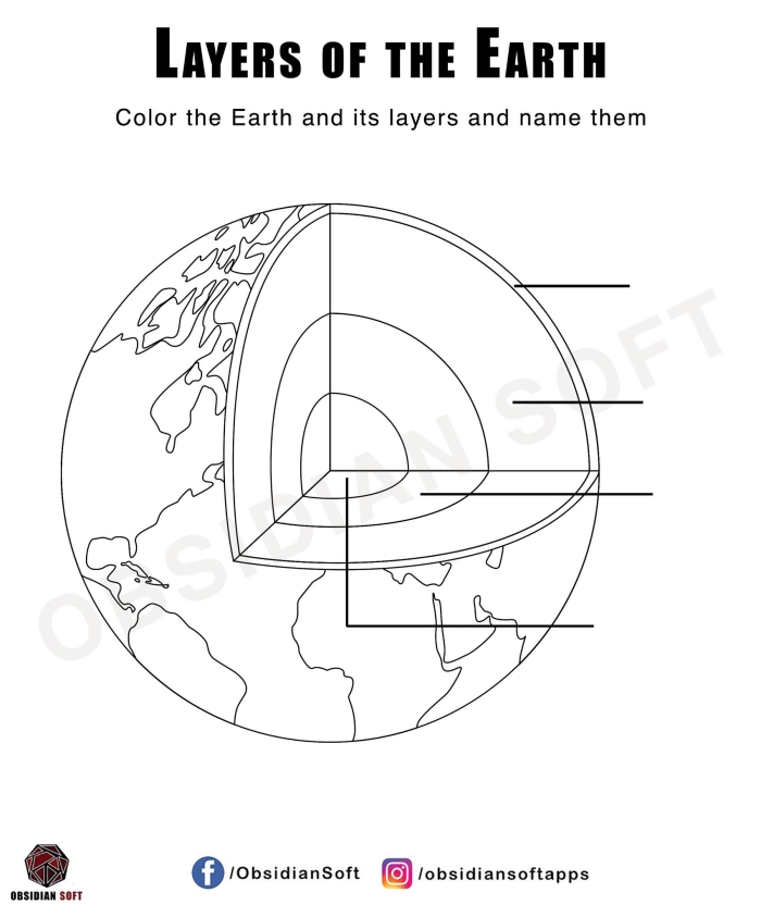 Explore Earth's layers through a fun coloring activity in this Decimals worksheet for second graders Second Grade worksheet for coloring the Earth's layers with a focus on decimals