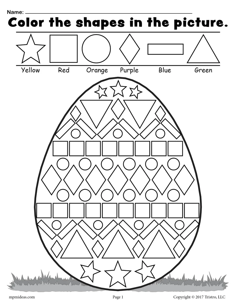Easter Egg Pencil Toppers craft activity for second graders to celebrate the holiday Second grade Easter Egg Pencil Toppers worksheet to color and cut out for family fun