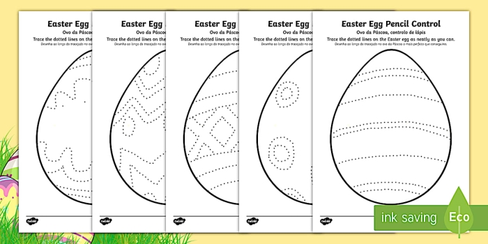 Easter Egg Pencil Toppers craft sheet for family fun and learning session 25 Second grade Easter Egg Pencil Toppers worksheet for coloring and cutting activities