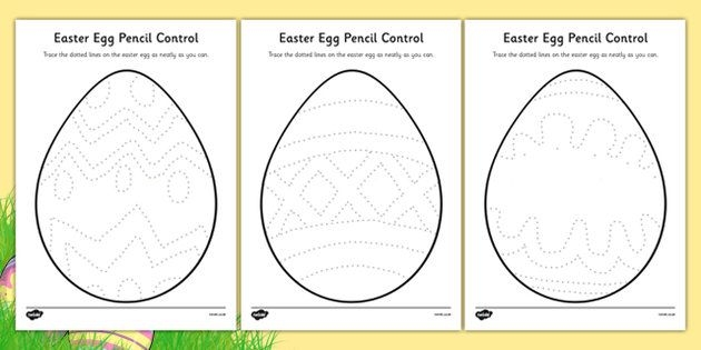 Fun Easter-themed pencil toppers to color and cut out for family celebrations, worksheet 10 Easter Egg Pencil Toppers worksheet for second grade coloring and cutting activities