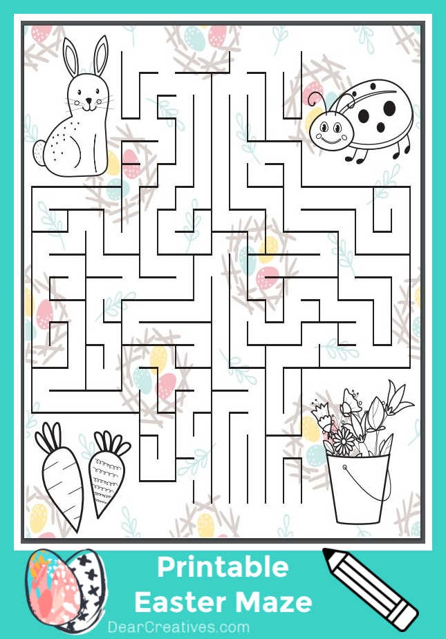 A colorful Easter eggs maze activity for Pre-K students to practice place value skills while tracing paths through festive egg designs