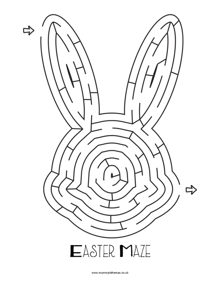 A colorful Easter eggs maze puzzle for pre-K students learning place value concepts