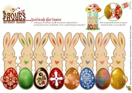 Second Grade Easter Garland worksheet featuring colorful numbers and counting activities