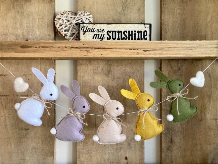 Colorful Easter Garland worksheet for second grade focused on numbers and counting