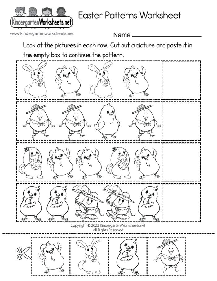 Colorful Easter garland craft worksheet for second grade number practice