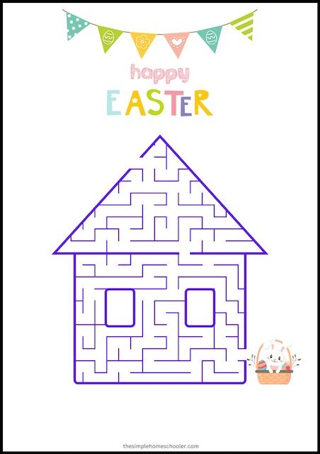Easter Letter Maze worksheet designed for Pre-K children to enhance their alphabet skills. Fun and engaging letter maze activity for young learners to celebrate Easter.