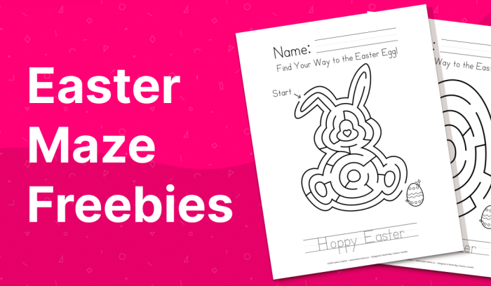 Easter Letter Maze worksheet for Pre-K children to enhance their alphabet skills