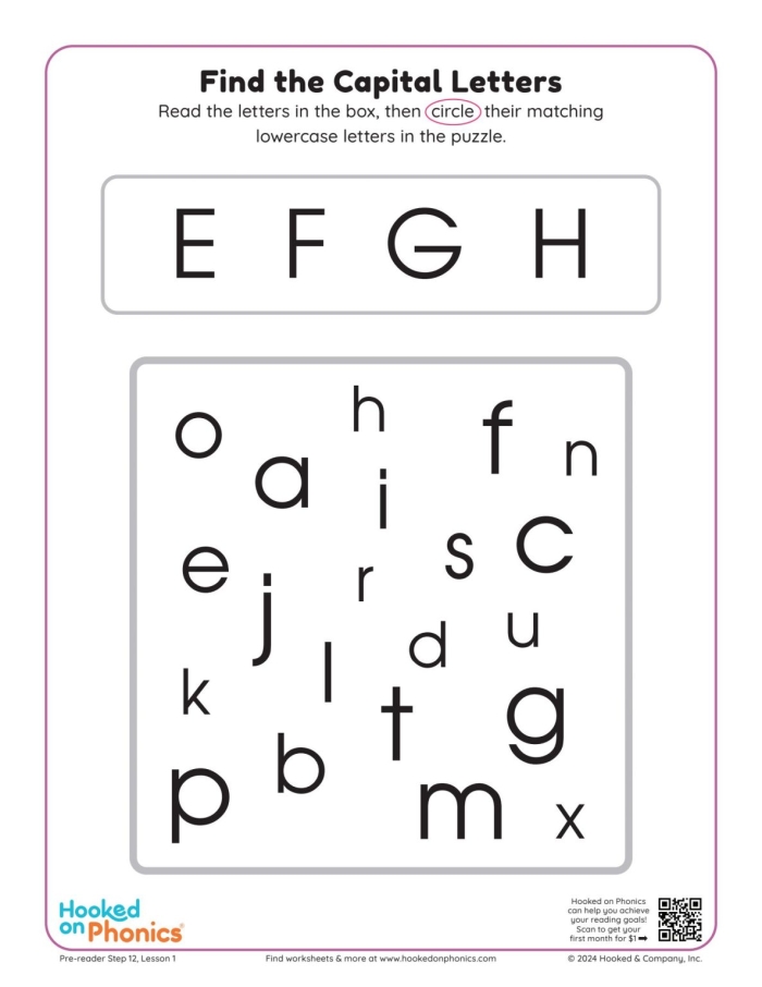 Interactive coloring and word search activity designed to boost early reading and writing skills Fun and engaging Easy Word Search worksheet featuring the letters F, G, and H for kindergarten kids