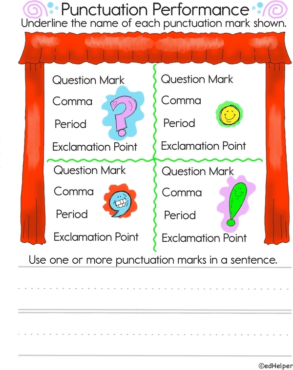 Practice exercise for placing single or double dashes in sentences to indicate pauses or breaks Eighth grade students completing a worksheet on using dashes to show pauses in sentences