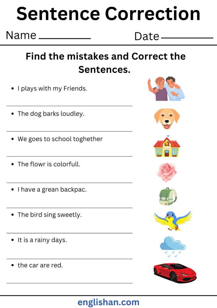 Correcting Errors in Verb Mood Worksheet for Eighth Grade Grammar Practice Worksheet focused on correcting verb mood errors for eighth-grade students