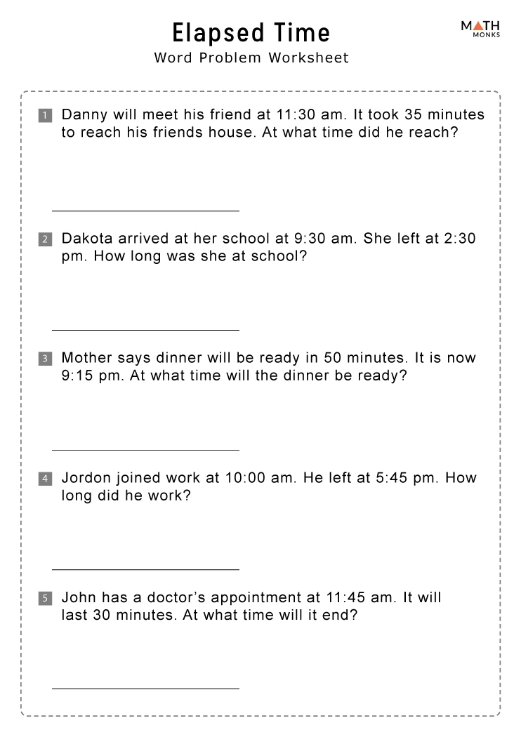 First grader solving an elapsed time worksheet focused on one hour later subtraction