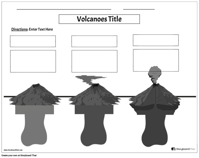 Volcano Writing Scene Worksheet Image 5 for Fourth Grade Counting and Numbers Lessons A fourth grade student writing scene with a volcano illustration as a creative story starter for composition assignments