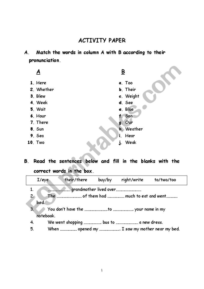 Interactive activity for second graders to match words with their sounds Worksheet for practicing English pronunciation with phonetic spellings
