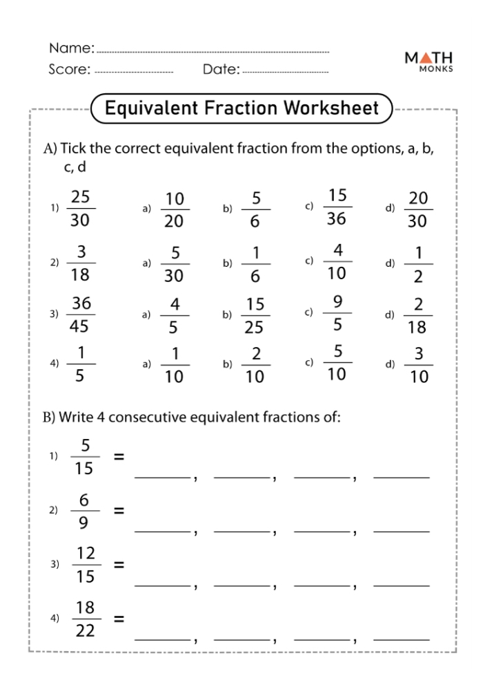 Third grade worksheet showing whole numbers represented as equivalent fractions on a number line