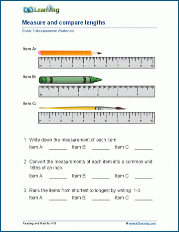 Students using a ruler to estimate and compare the lengths of classroom objects