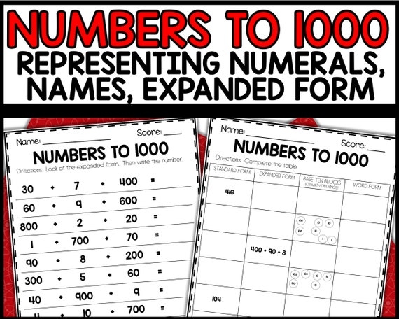 Expanded Form Practice worksheet for Fifth Grade