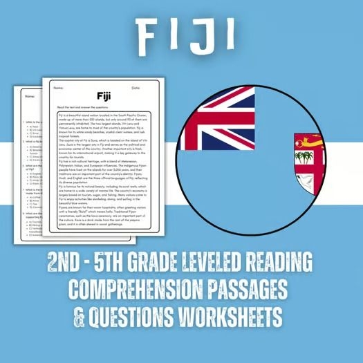 Extended Reading Comprehension worksheet featuring the Boatbuilders of Fiji for seventh graders