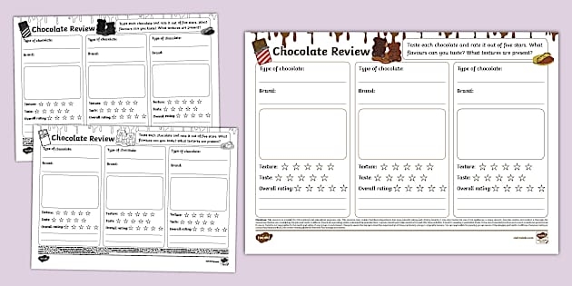 Fourth grade worksheet on distinguishing facts and opinions about chocolate