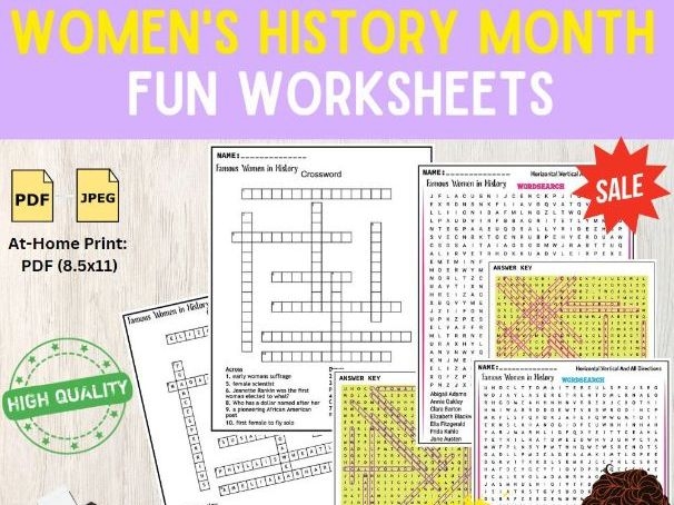 Famous Women in History Matching Exercise for Elementary Students Fifth grade worksheet showing famous women in American history with matching accomplishments activity