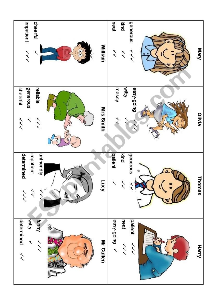 Worksheet 23 for exploring and contrasting character traits in fifth grade alphabet lessons Fifth grade worksheet for comparing personal character traits with others in an alphabet-themed activity
