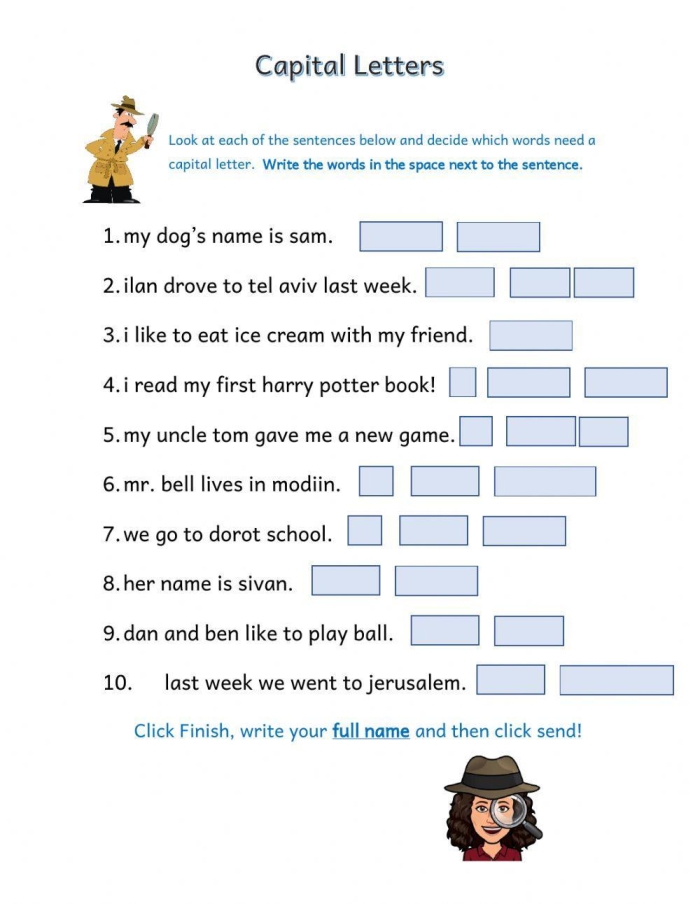 Crossword puzzle featuring state capitals for fifth graders in geometry class