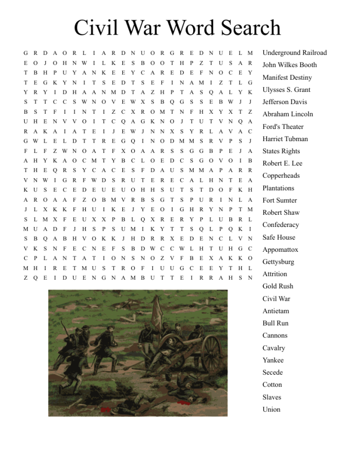 Fun Civil War leaders word search activity for middle school students number 11 Fifth grade Civil War generals word search worksheet for grammar and mechanics practice