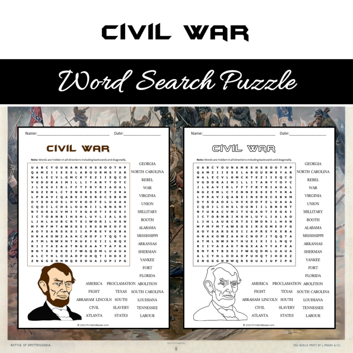 Worksheet 8 Civil War generals word search for middle school grammar practice Fifth grade Civil War word search featuring famous generals from the conflict