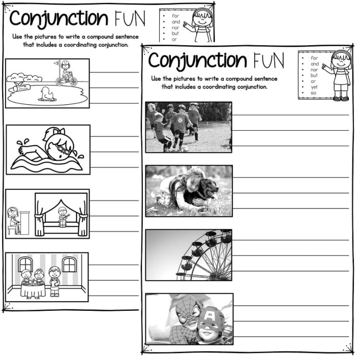 Practice conjunctions with this worksheet designed for fifth graders Fifth grade worksheet focused on completing sentences with conjunctions