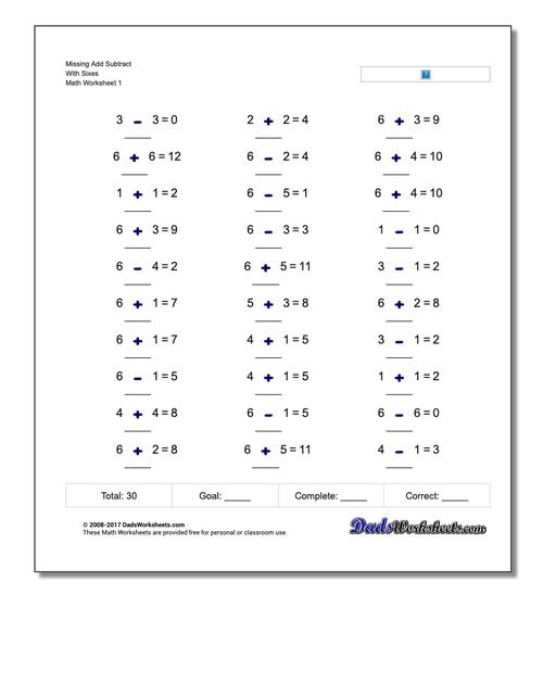 Fifth grade math worksheet focused on adding operation symbols to balance equations