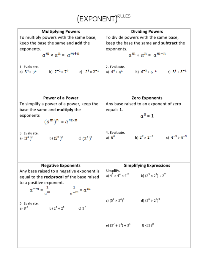 Fifth grade student solving exponent practice problems with base and power notation examples