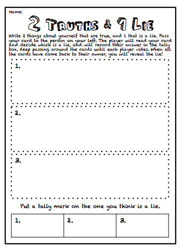 Autumn Two Truths and One Lie 1 worksheet for practicing fraction problems in grade five Fifth grade fractions worksheet featuring a fall-themed Two Truths and One Lie 1 game with three equations to solve