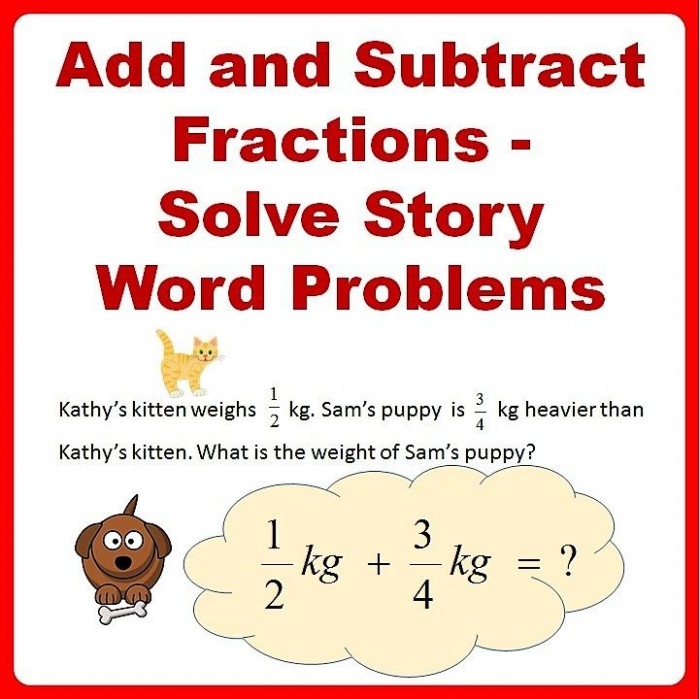 Fifth grade worksheet on adding fractions with unlike denominators in word problems