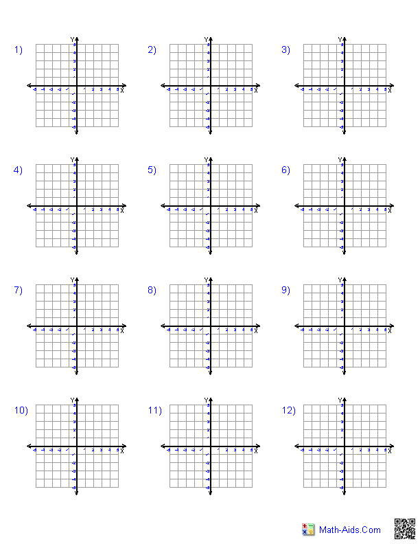 Graphing paper worksheet for fifth-grade geometry students to print at home