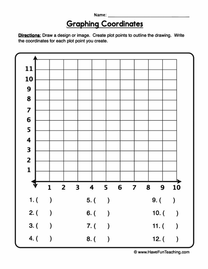 Fifth grade students practicing graphing ordered pairs on a function table worksheet