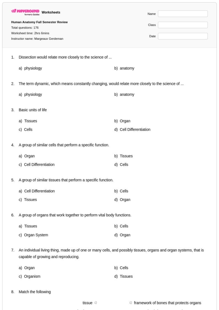 Fifth grade Spanish worksheet showing a detailed heart coloring page from the Awesome Anatomy series