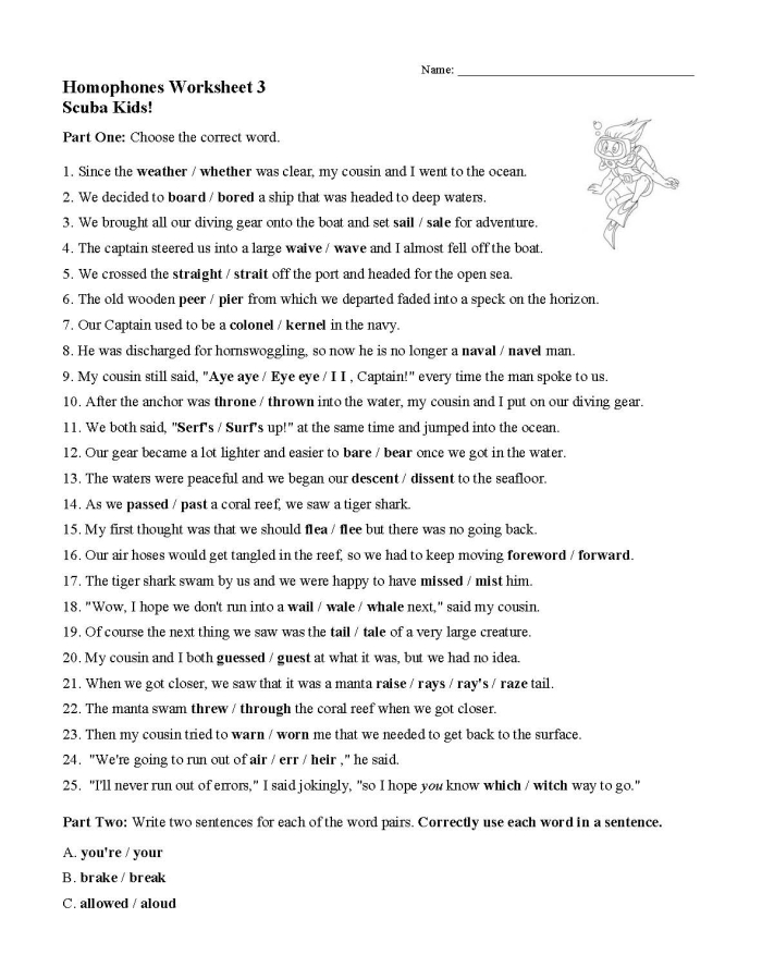Fifth grade history worksheet with homonym clues for students to solve