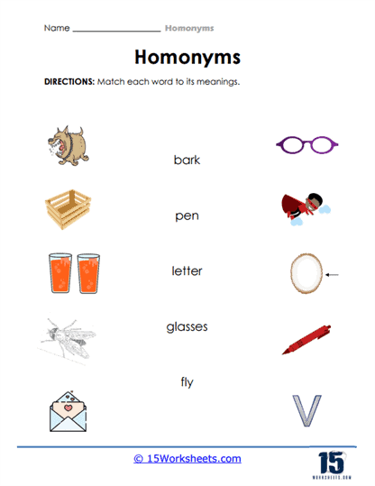 Fifth grade History worksheet featuring homonym clues for students to solve