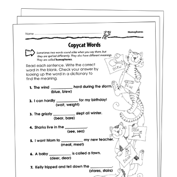 Fifth grade history worksheet featuring homonym puzzles and clues