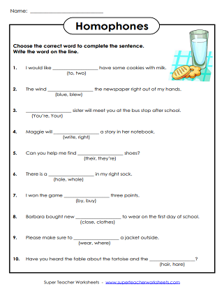 Fifth grade history homonym puzzle with clues on worksheet eight