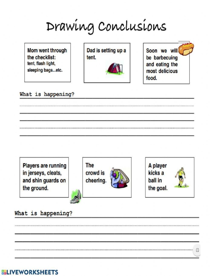 Worksheet 16 for concluding informational texts with a fungus reading passage Fifth grade worksheet on writing conclusions for an informational text about fungus